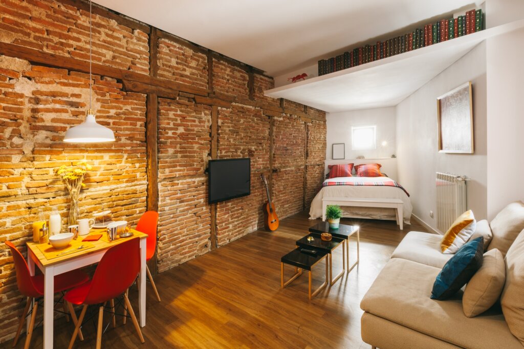 Cozy Apartment with Brick Walls