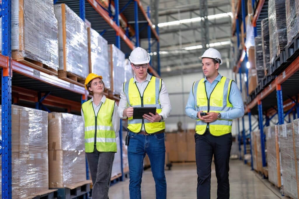 Group of worker working in warehouse