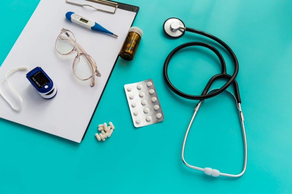 Medical supplies background