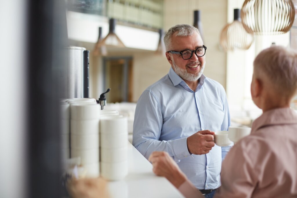 Senior Business People on Coffe Break